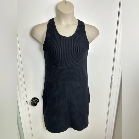 House Of Harlow 1960 Black Ribbed Body Con Stretch Dress Size XL #1419 - Picture 1 of 9